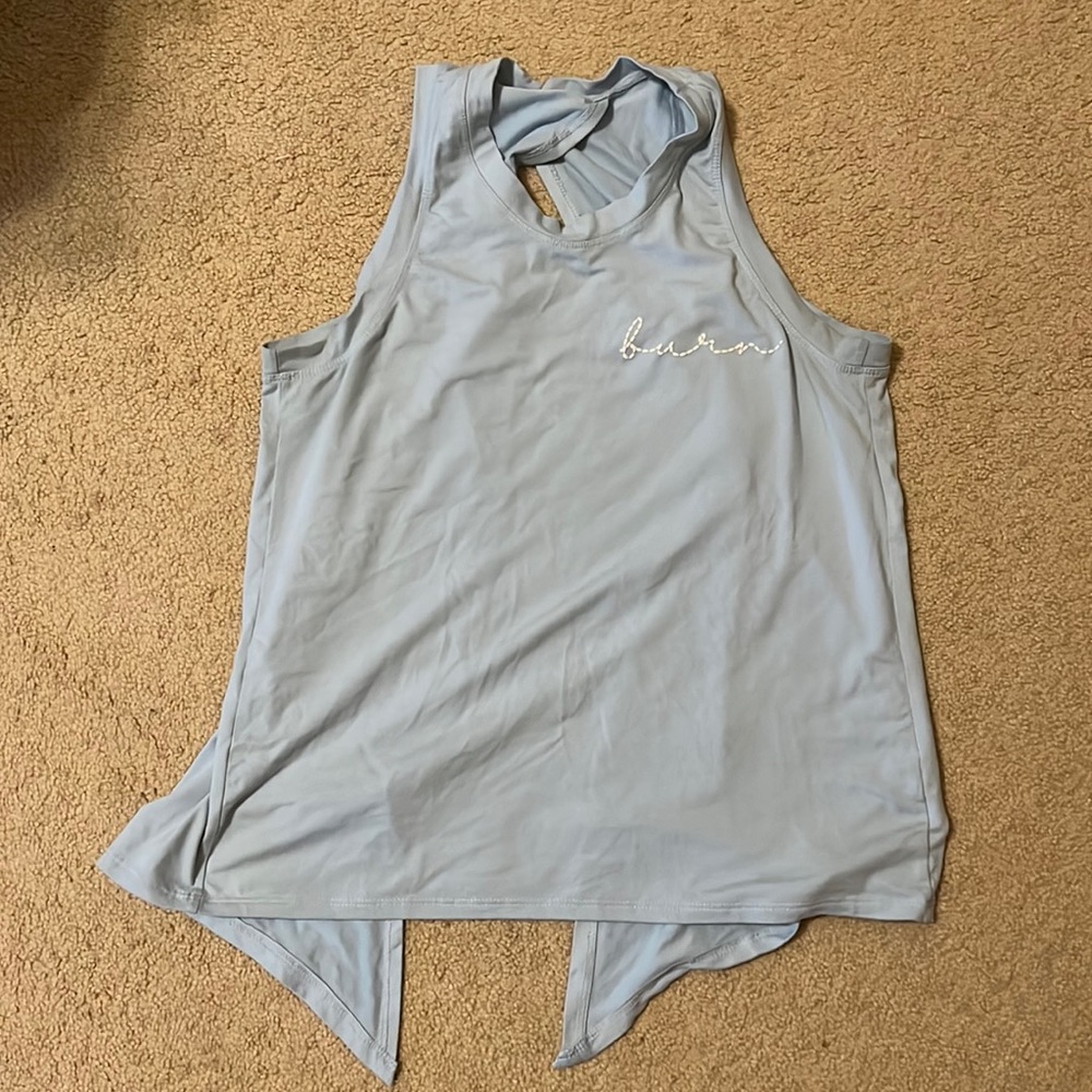 Burn Bootcamp Open Back Pale Blue Tank